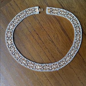 Gorgeous “AFJ” Rhinestone necklace 18”
